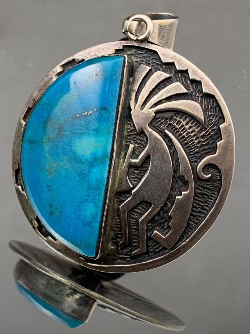 Zuni Native American Sterling Silver Kokopelli Pendant, (1 of 3)