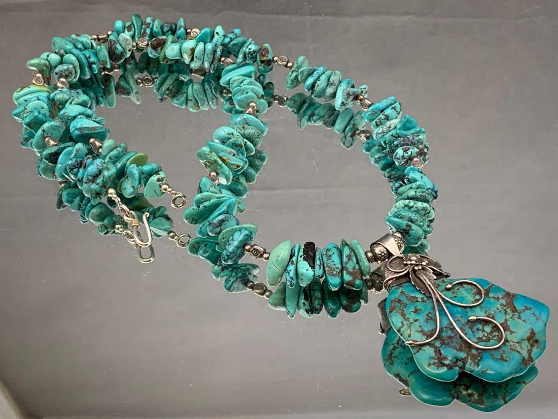 Highly Unusual Native American Kingman Turquoise Nugget (1 of 6)