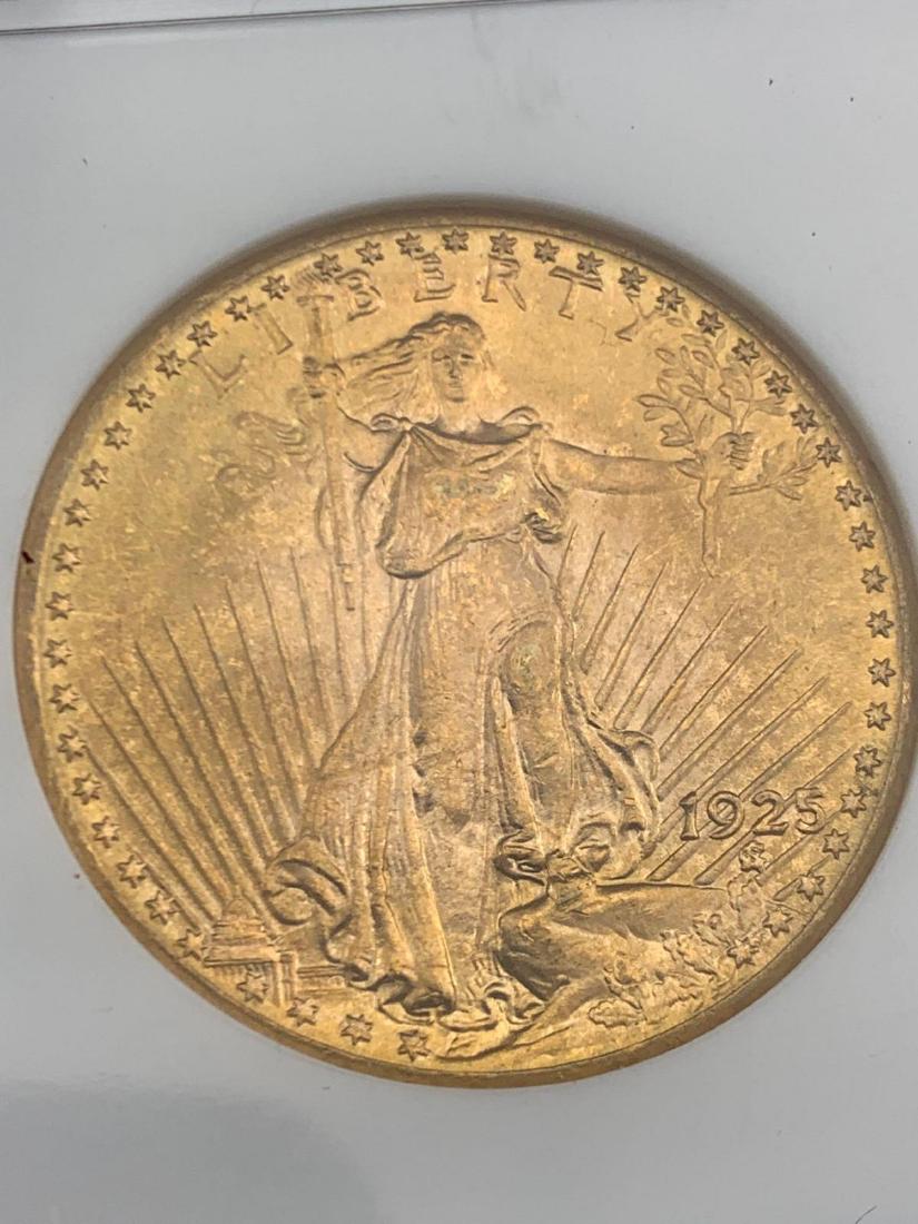 1925 $20 Gold Coin, Graded MS65 (1 of 5)