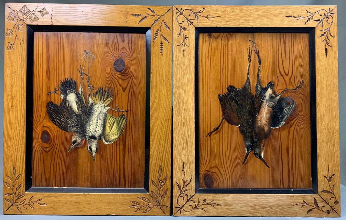 Pair of Florentine Trompe L'oiel Hanging Game Birds, (1 of 11)