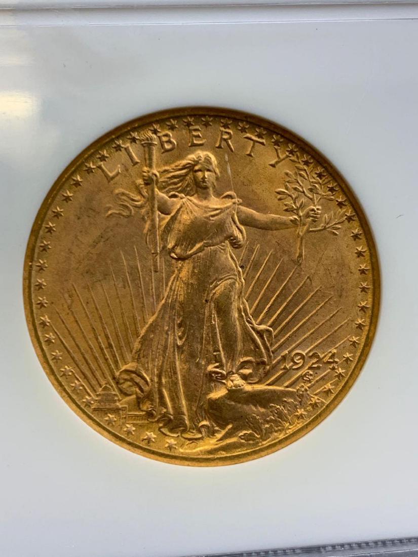 1924 $20 Gold Coin, Graded MS65 (1 of 3)