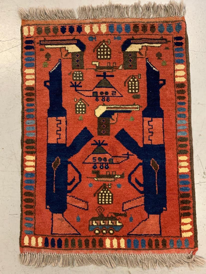 Afghan War Rug, Soviet Conflict, Circa 1980 (1 of 5)