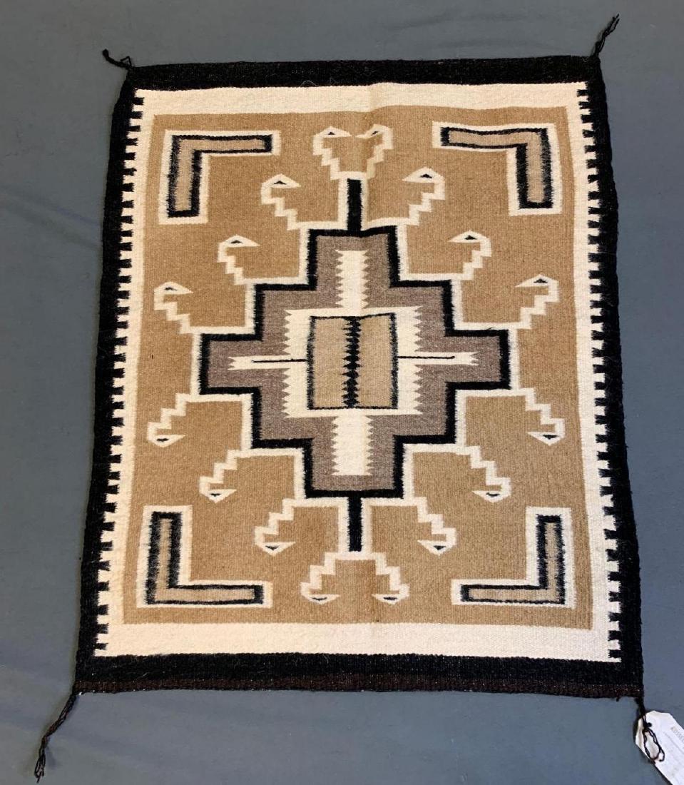 Navajo Native American Two GreyÂ Hills Rug Weaving, (1 of 6)