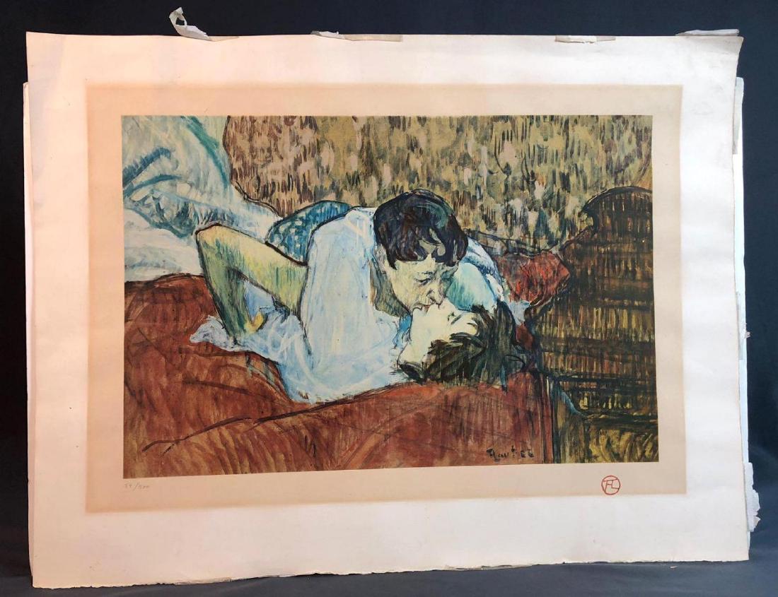 Henri de Toulouse-Lautrec, "La Baiser', Pochoir (1 of 6)