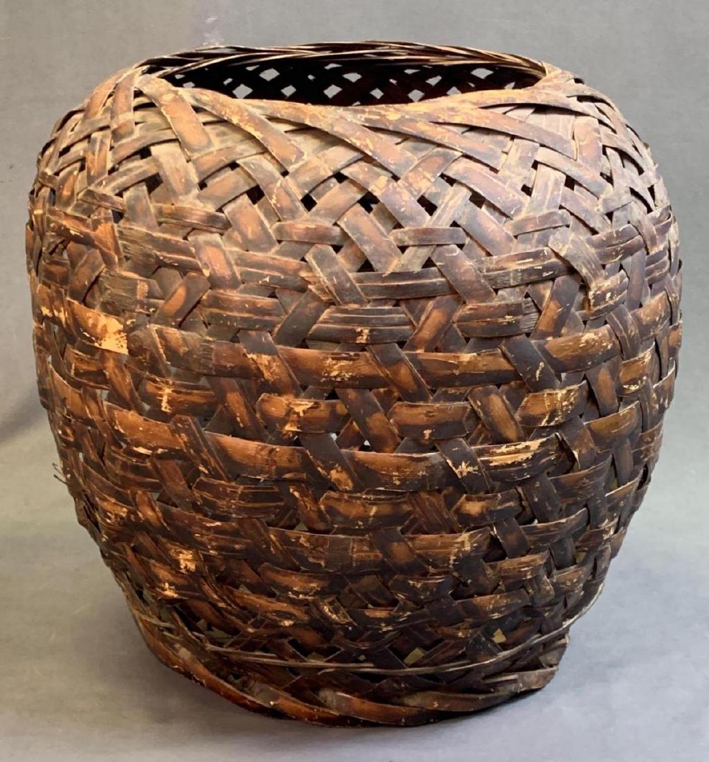 Monumental Bamboo Basket, 20th C, Probably Japanese (1 of 7)
