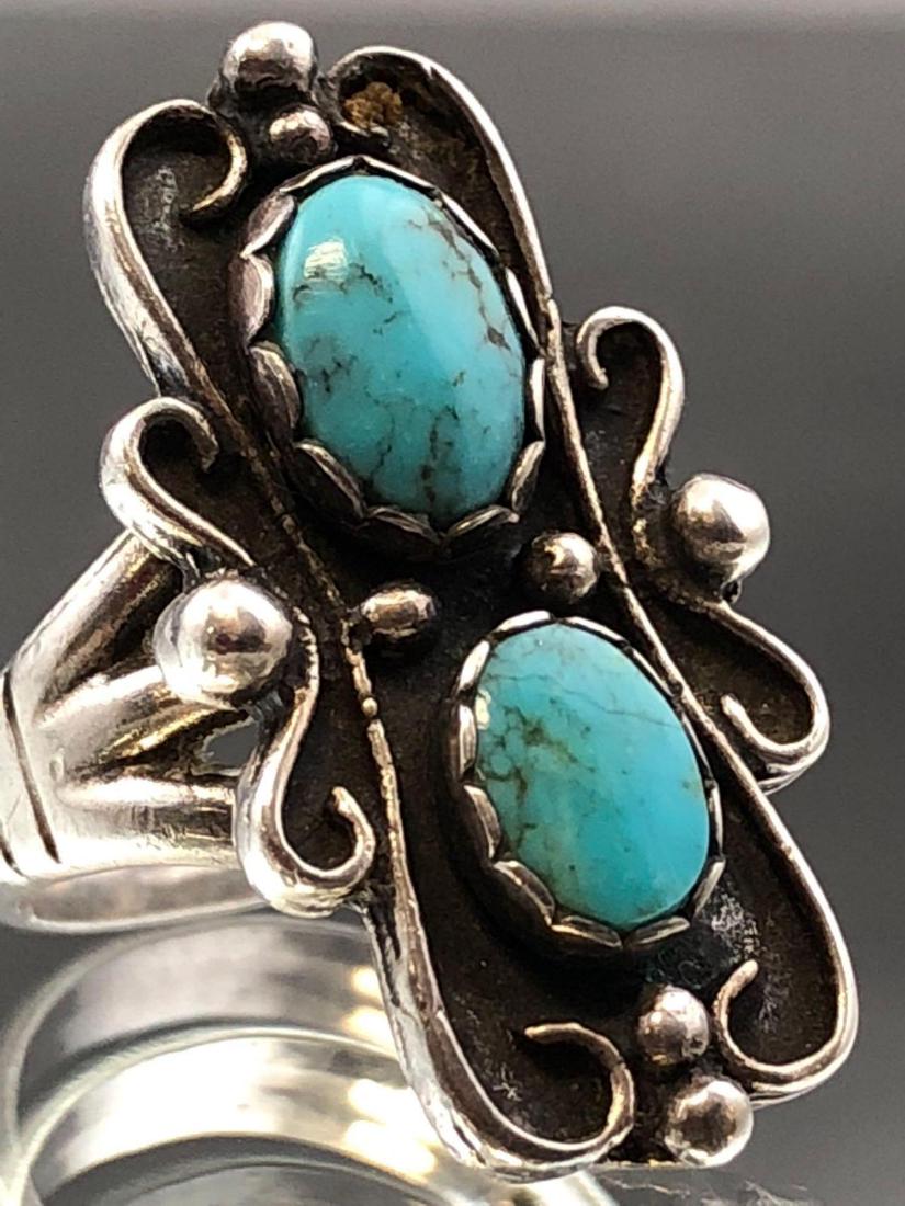 Sterling Silver and Turquoise Native American Ring (1 of 5)