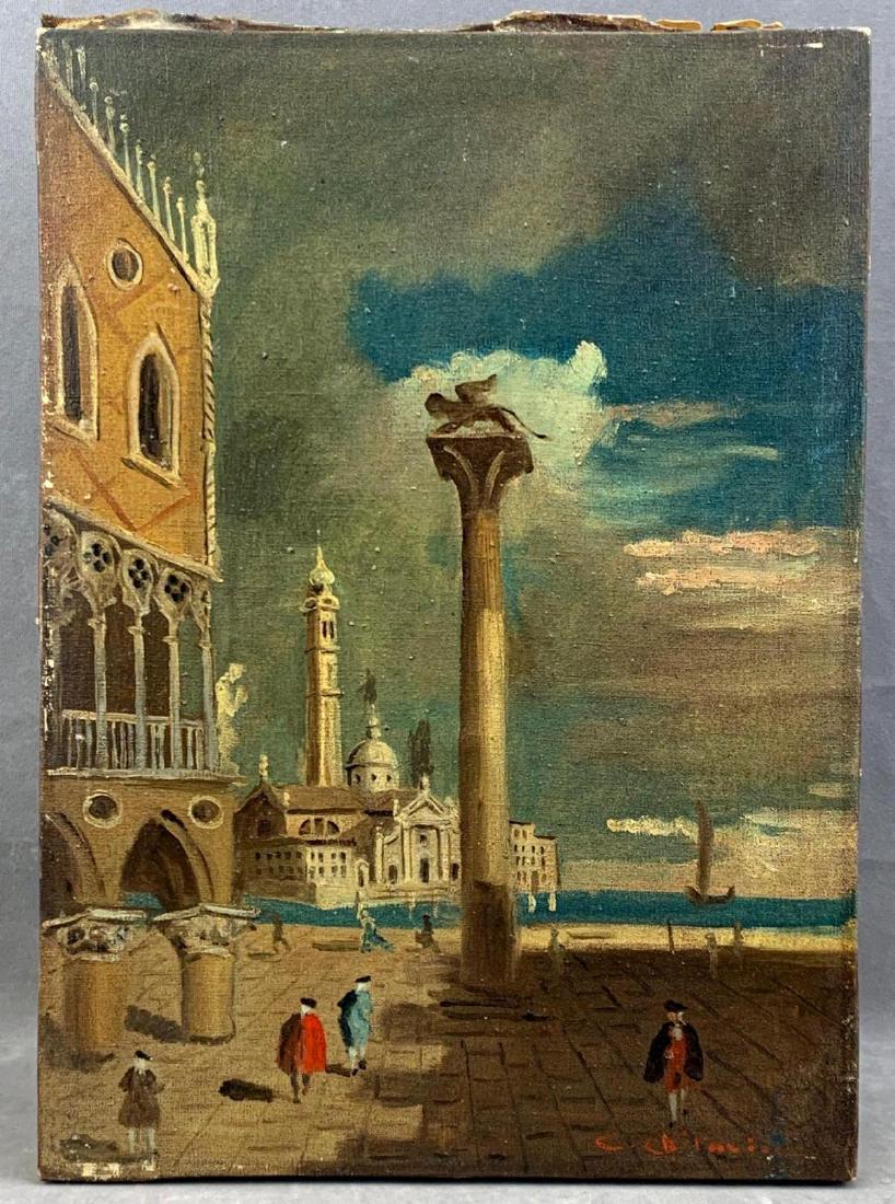 Italian School, Oil on Canvas, St Mark's Square, (1 of 6)