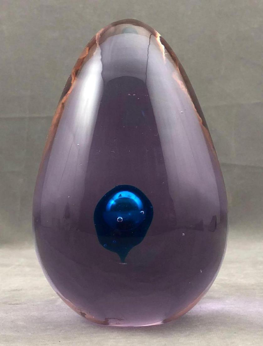 Controlled Bubble Art Glass Paperweight (1 of 5)