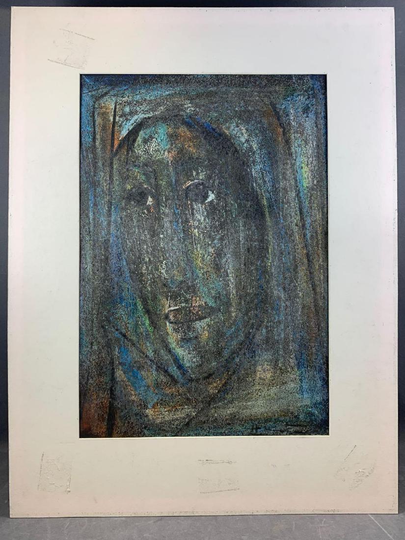 American Modernist School, Portrait of a Woman, Pastel (1 of 7)