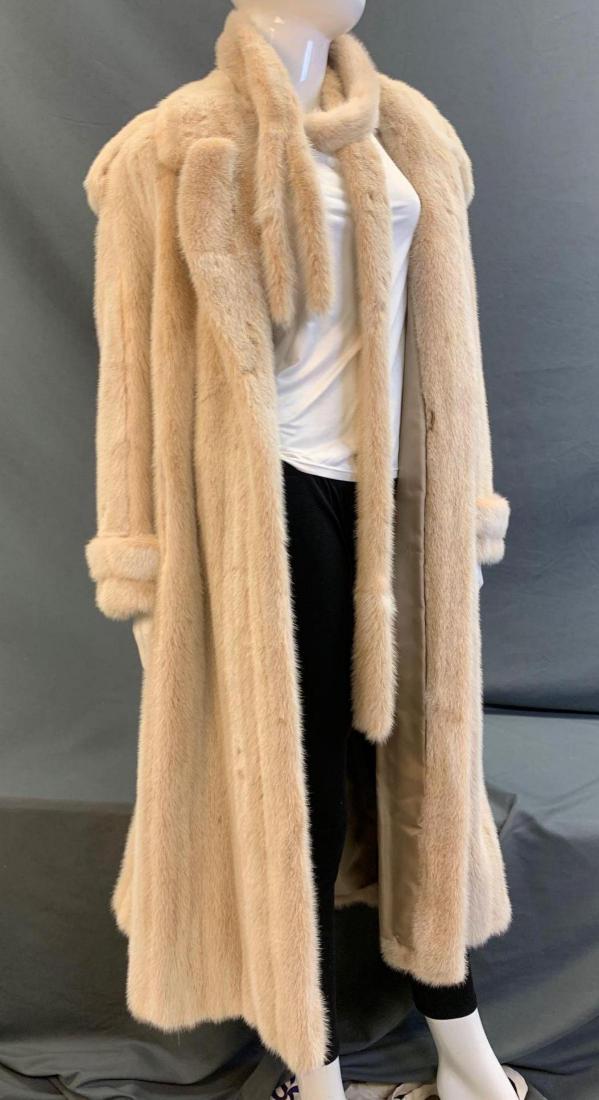 Oscar de la Renta Long Palomino Mink Fur Coat (1 of 9)