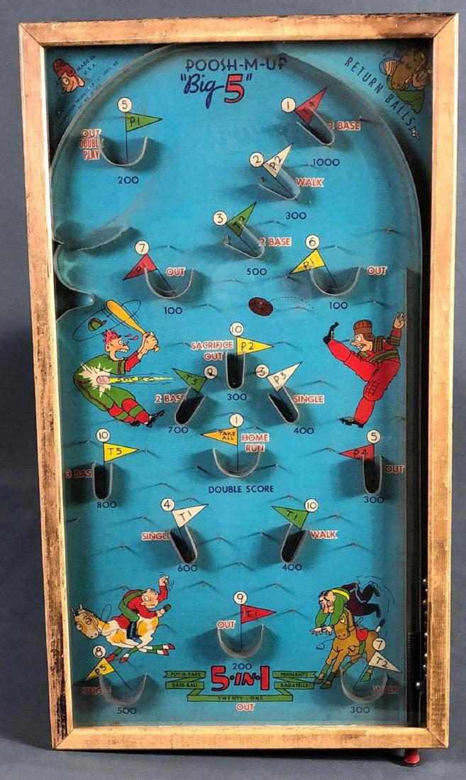 Vintage Table Top Pinball Machine, Poosh-M-UP (1 of 8)