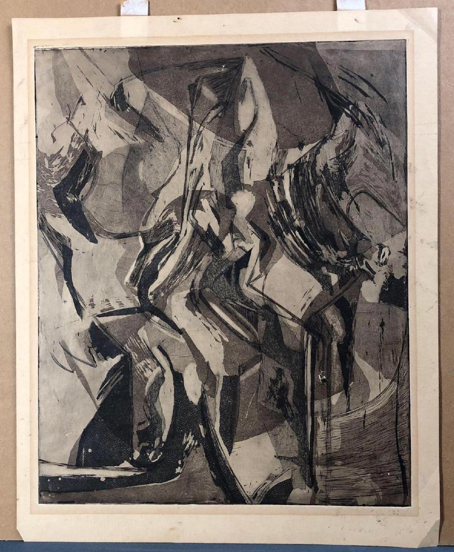 Abstract Composition, Lithograph, Signed Kellogg (1 of 6)