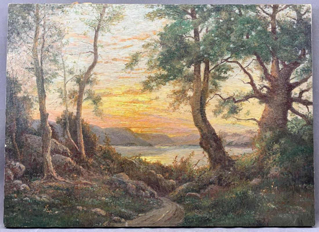 American School, Forest Landscape at Sunset, Oil on (1 of 5)