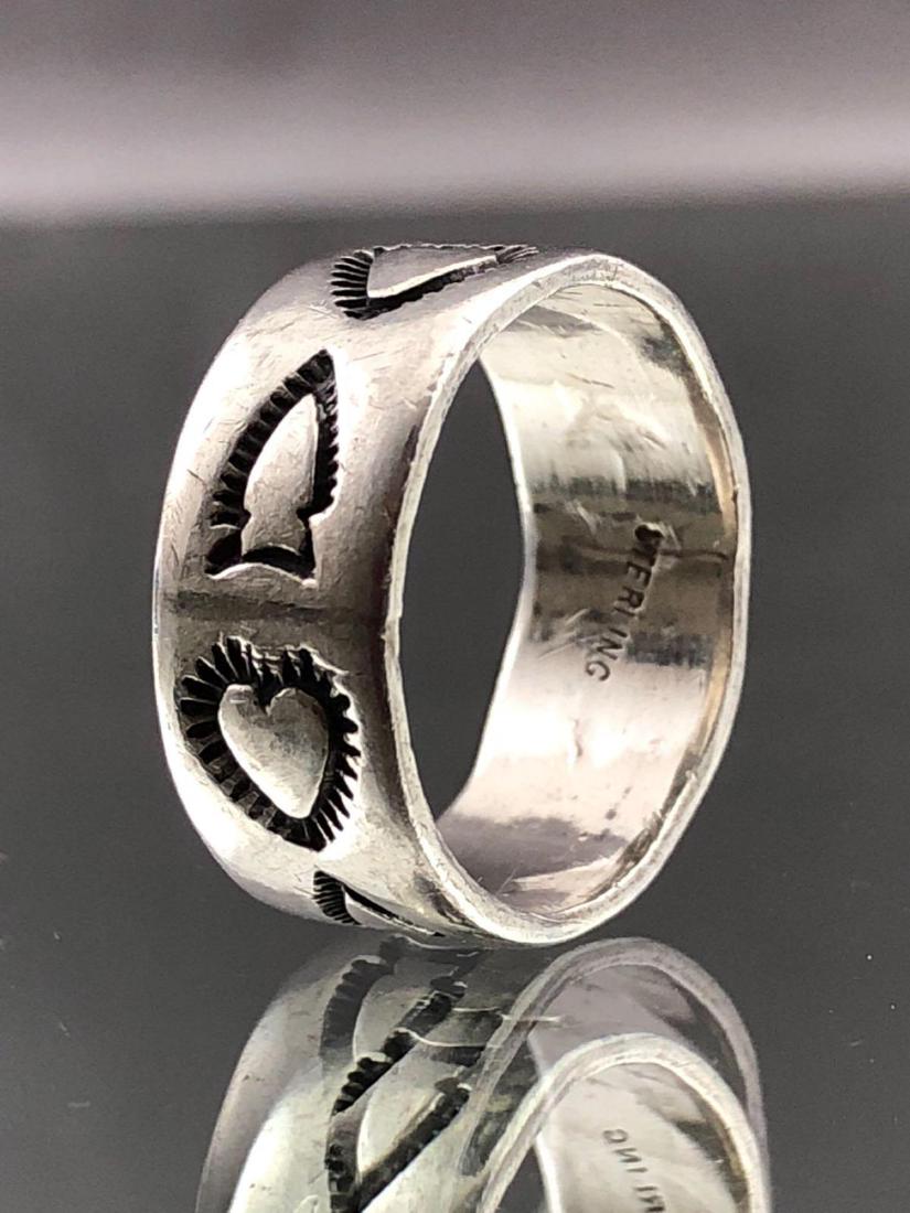 Navajo Sterling Silver Ring With Nice Deep Stampwork of (1 of 6)