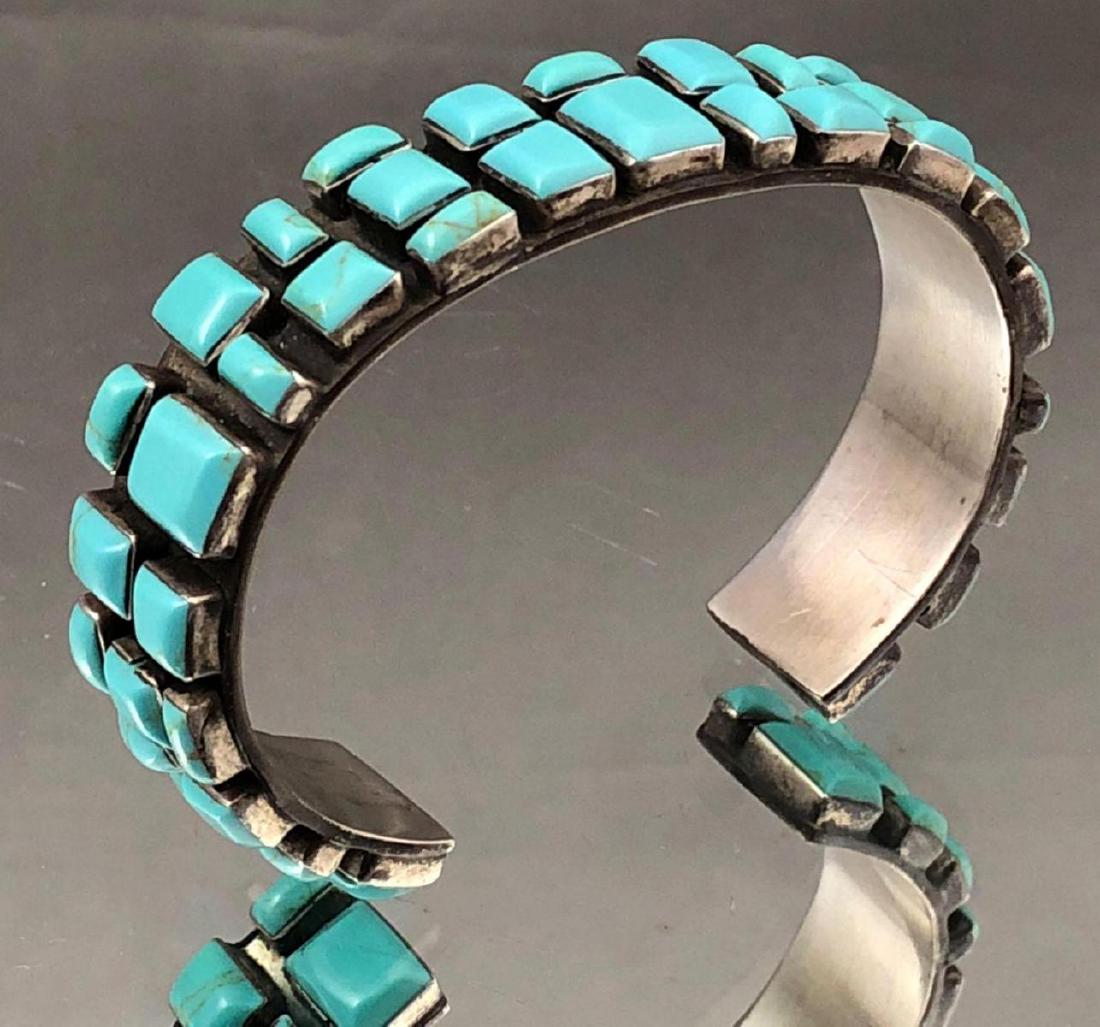 Native American Turquoise Chiclet and Sterling Silver (1 of 8)