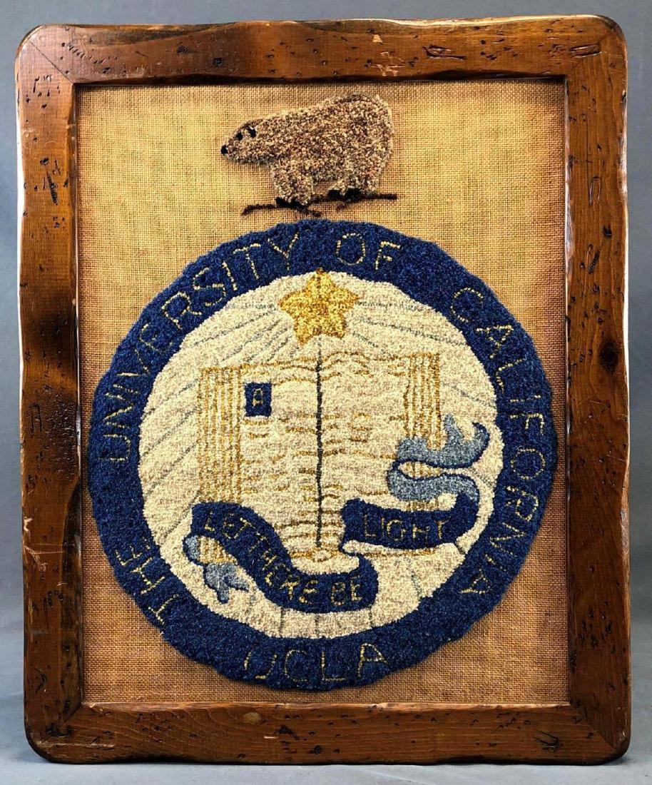 UCLA School Seal and Bruin Mascot on Framed Needlepoint (1 of 9)