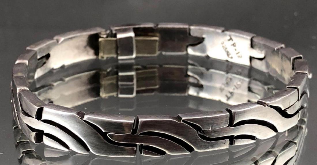 Heavy Modernist Sterling Silver Bracelet (1 of 8)
