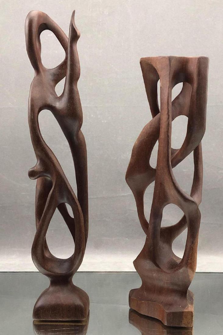 Pair of Mid Century Modern Biomorphic Teak Abstract (1 of 11)