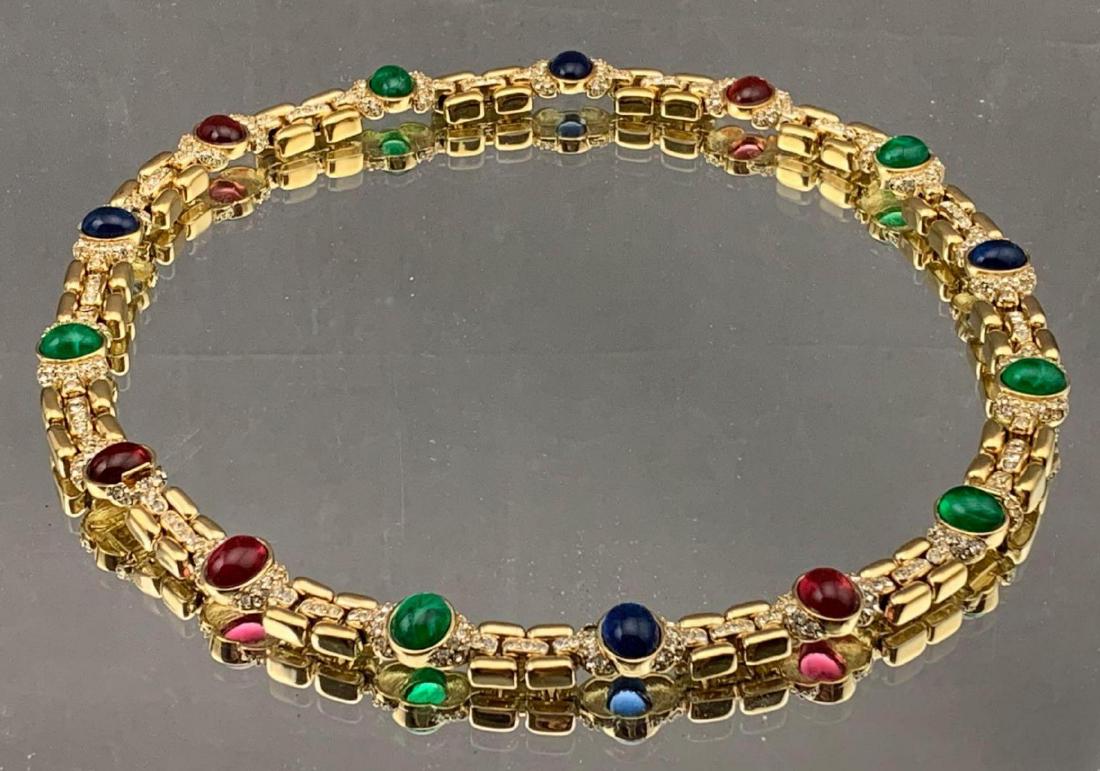 Vintage Ciner Choker with Ruby, Emerald, Sapphire and (1 of 8)