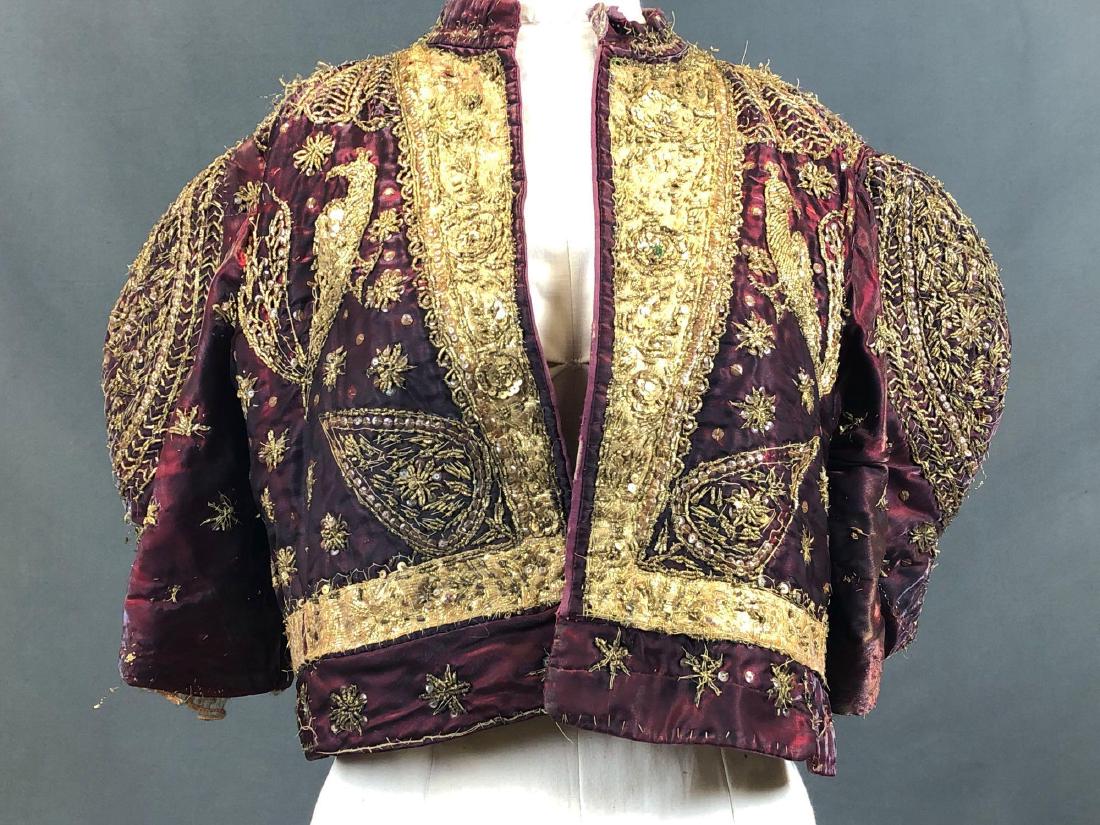 Indian Velvet Beaded Embroidered Coat, 19th C (1 of 13)