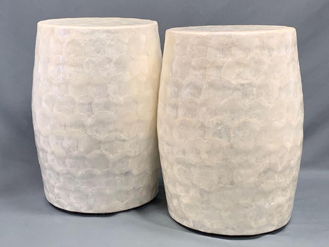 Pair of Capiz Shell Designer Stools (1 of 6)