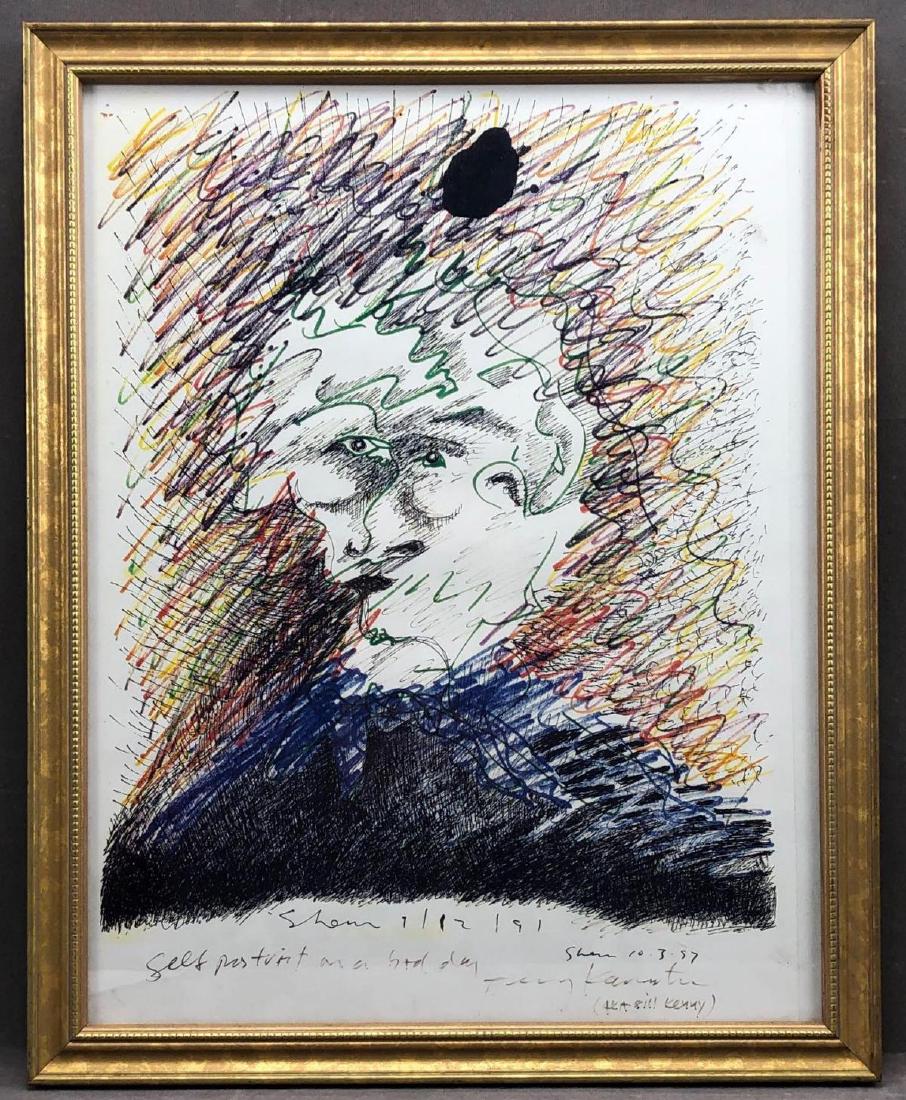 "Self Portrait On A Bad Day" Crayon & Ink, Jerry (1 of 11)
