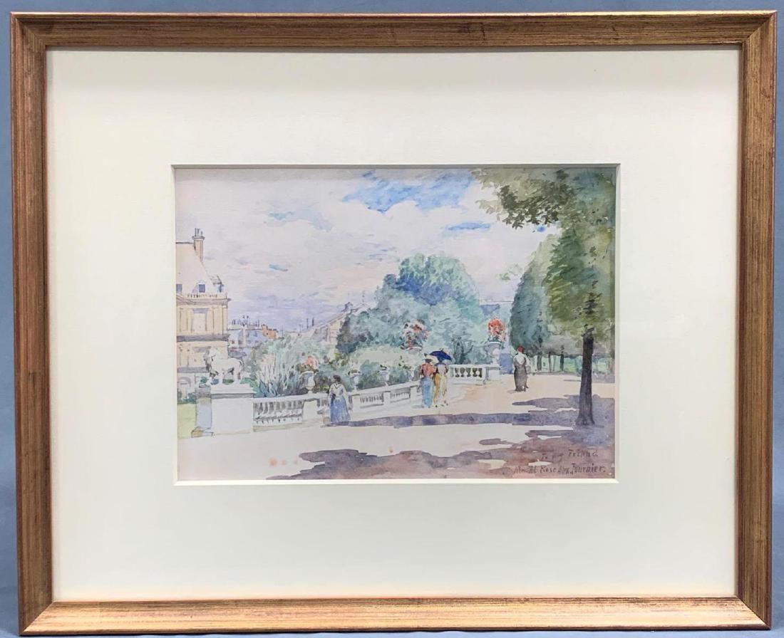 Alex Fournier Watercolor Street Scene, Signed (1 of 6)