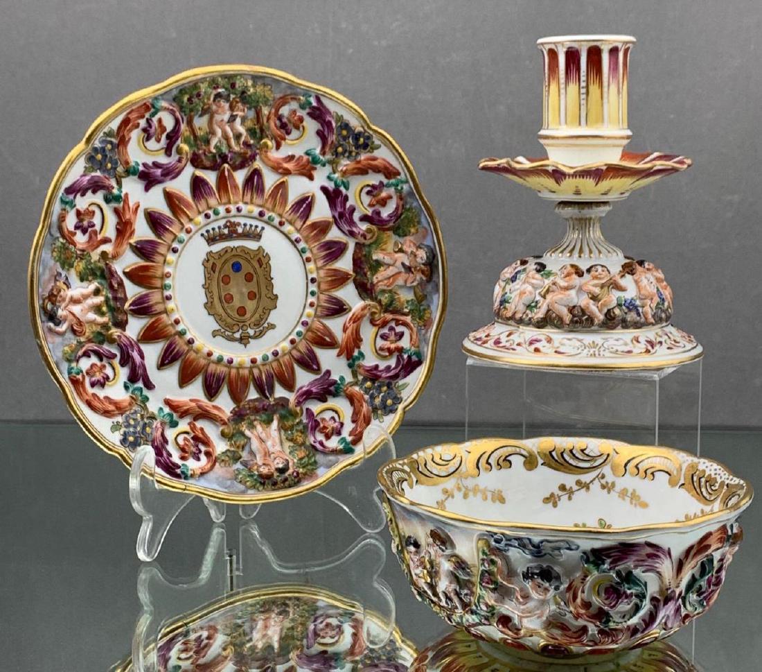 Three Piece Antique Dresden Lot (1 of 12)