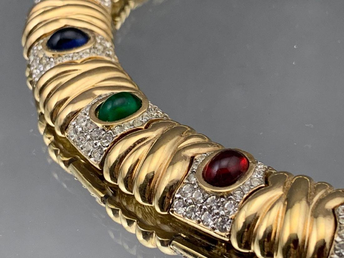 Ciner Serpentine Choker With Ruby, Emerald, Sapphire (1 of 7)
