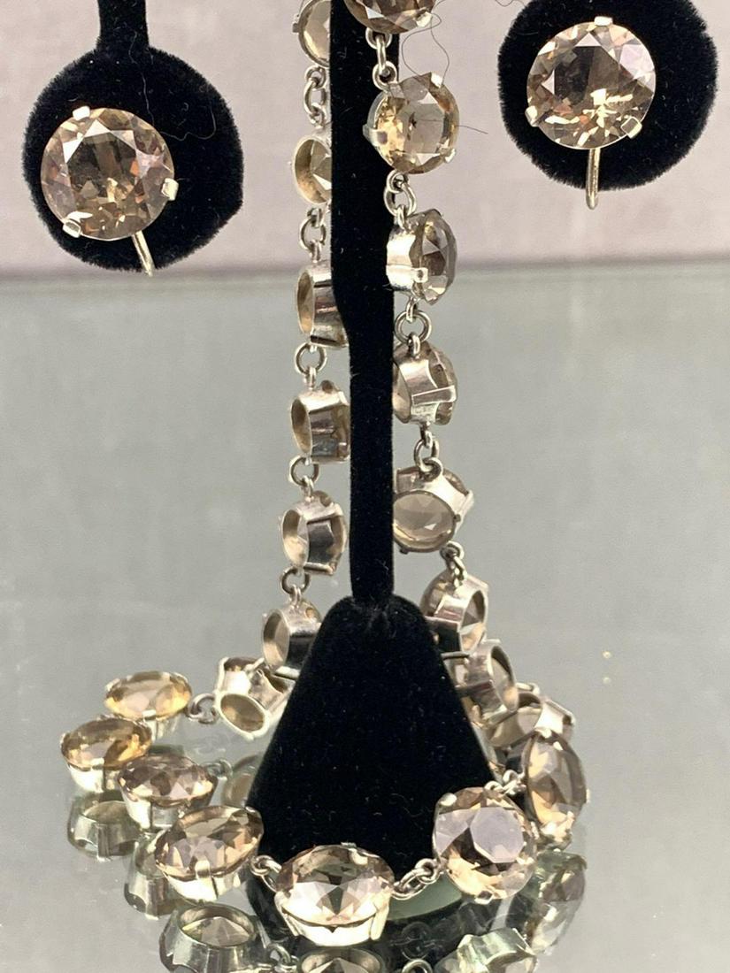 Vintage Sterling Silver Multi Facited Smokey Quartz (1 of 4)