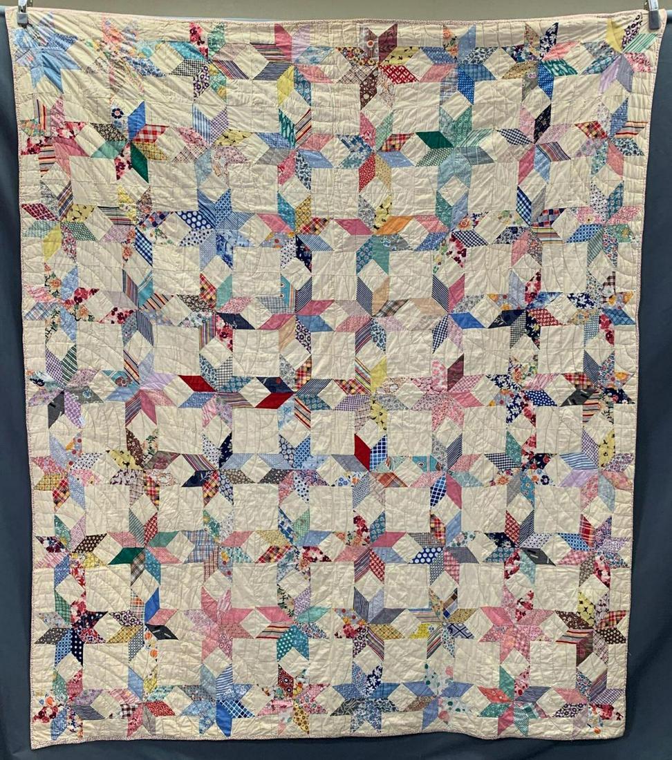 Older Hand stitched Star Pattern Quilt (1 of 15)