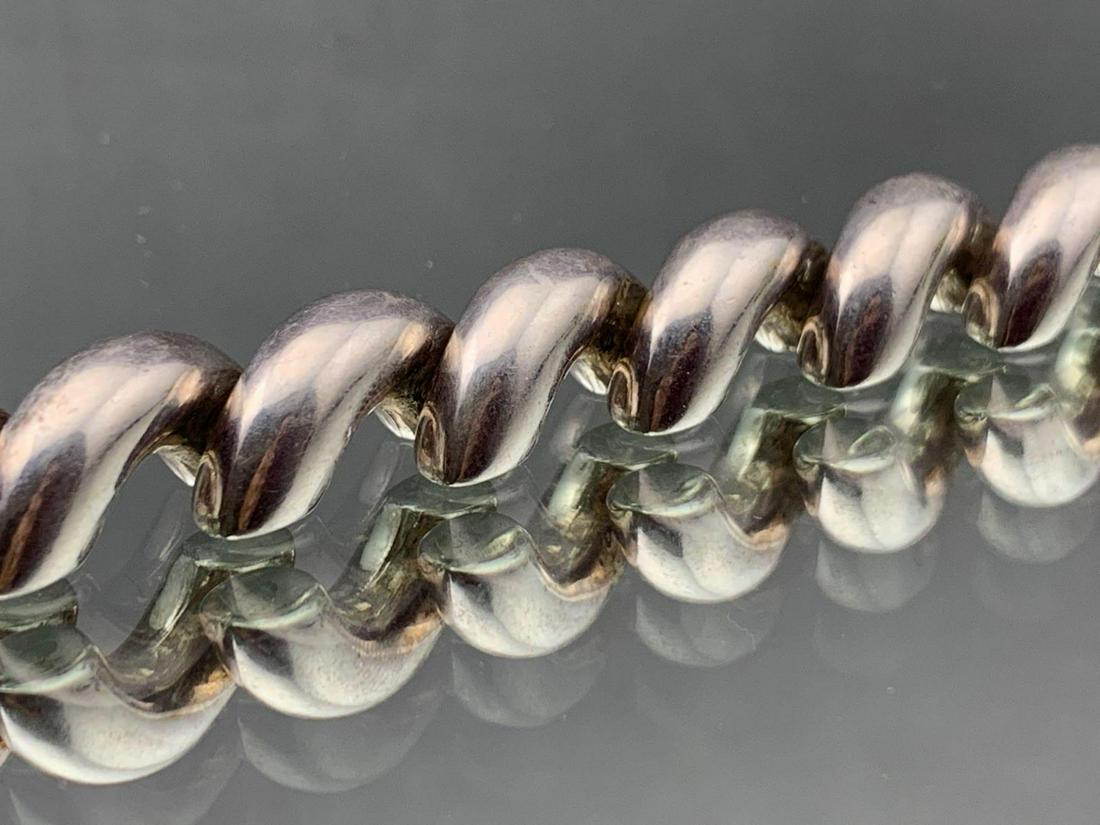 Italian Sterling Silver Macaroni Link Bracelet (1 of 9)