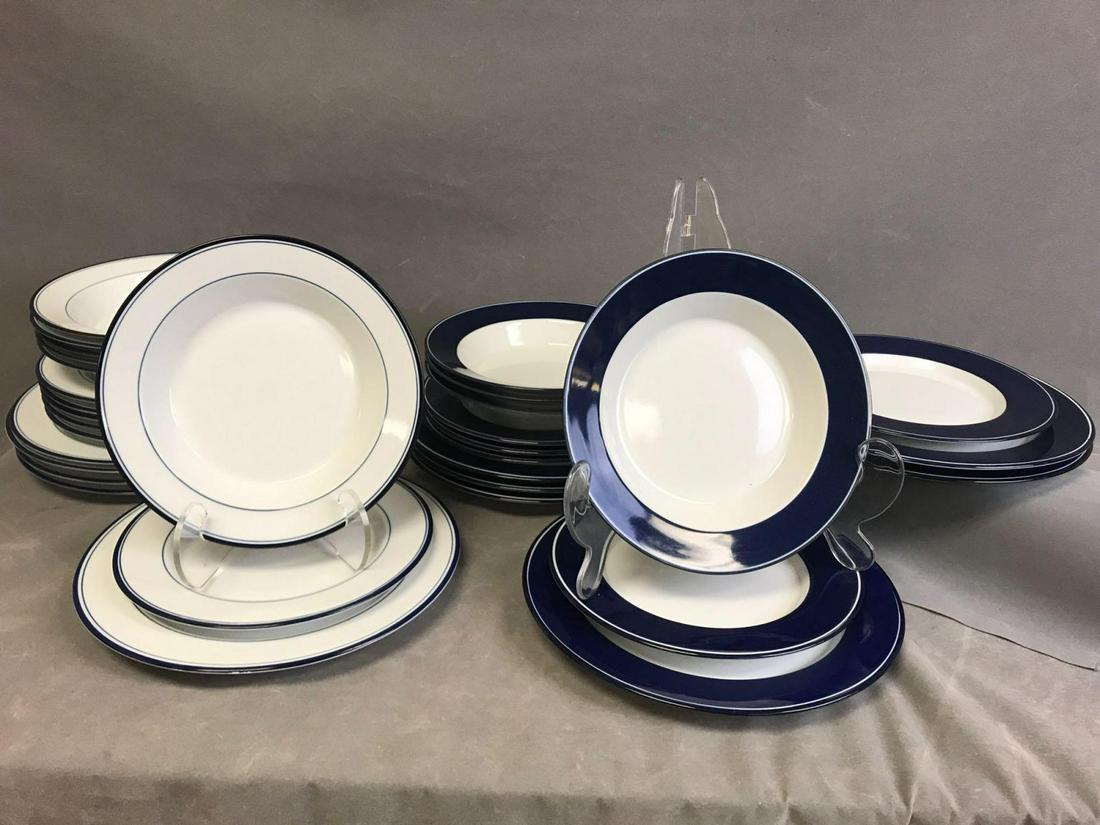 32 piece Dansk Concerto Cobalt blue and white dinner, (1 of 3)
