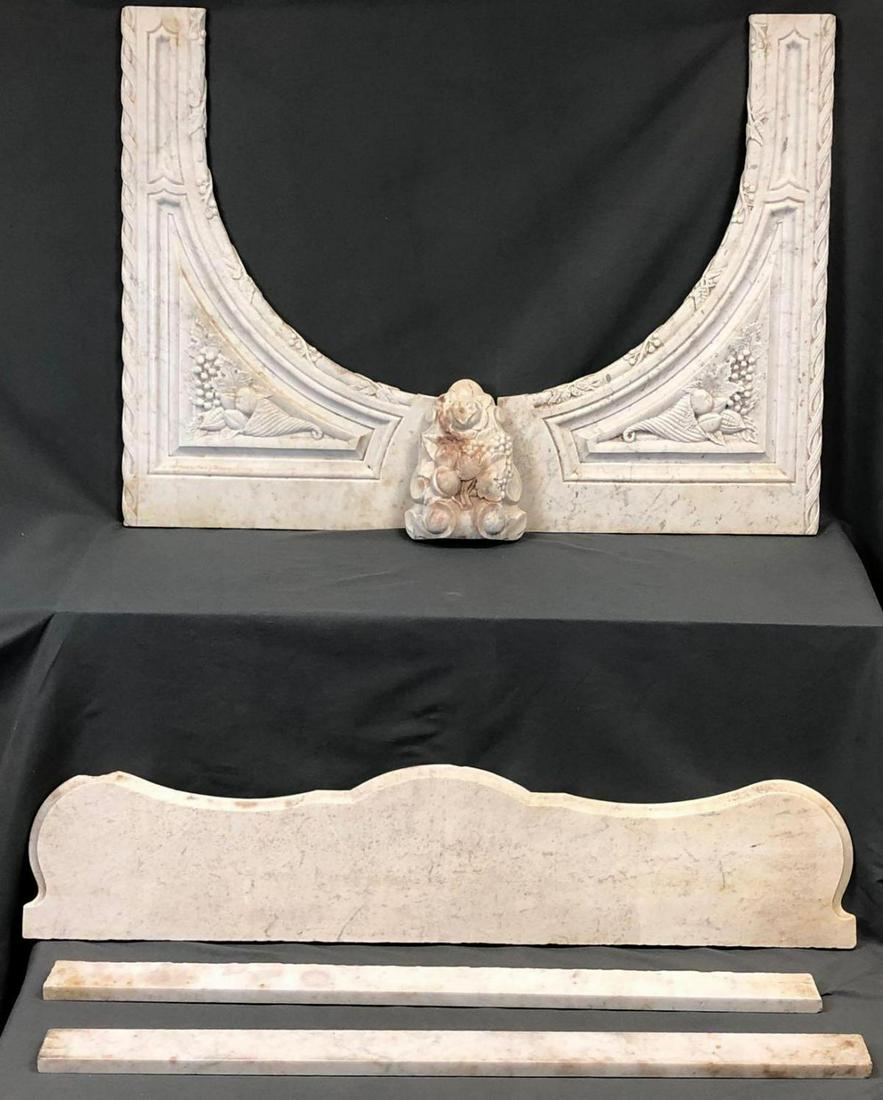 Antique Six Piece Marble Fireplace Surround (1 of 18)