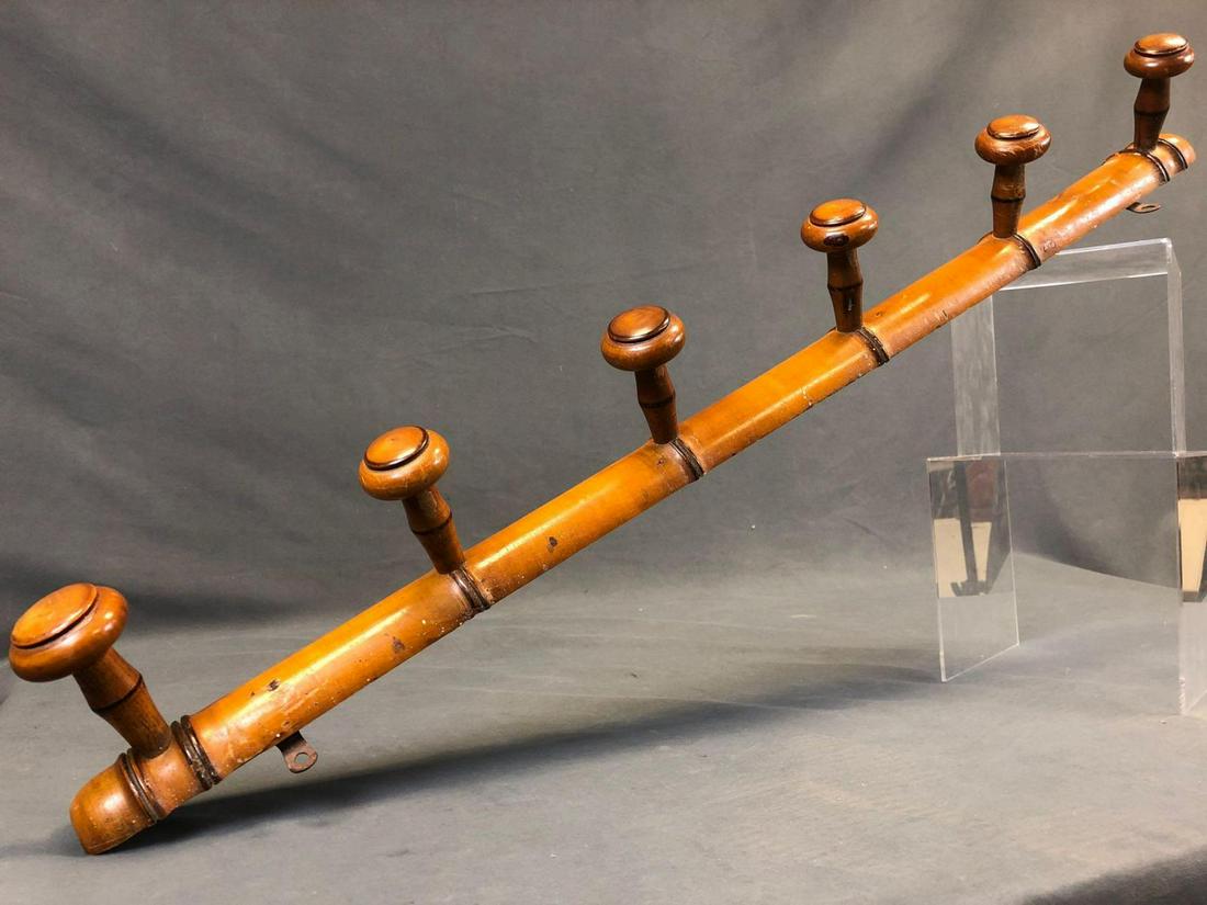 Antique French Hat/Coat Rack in Bamboo Style (1 of 10)