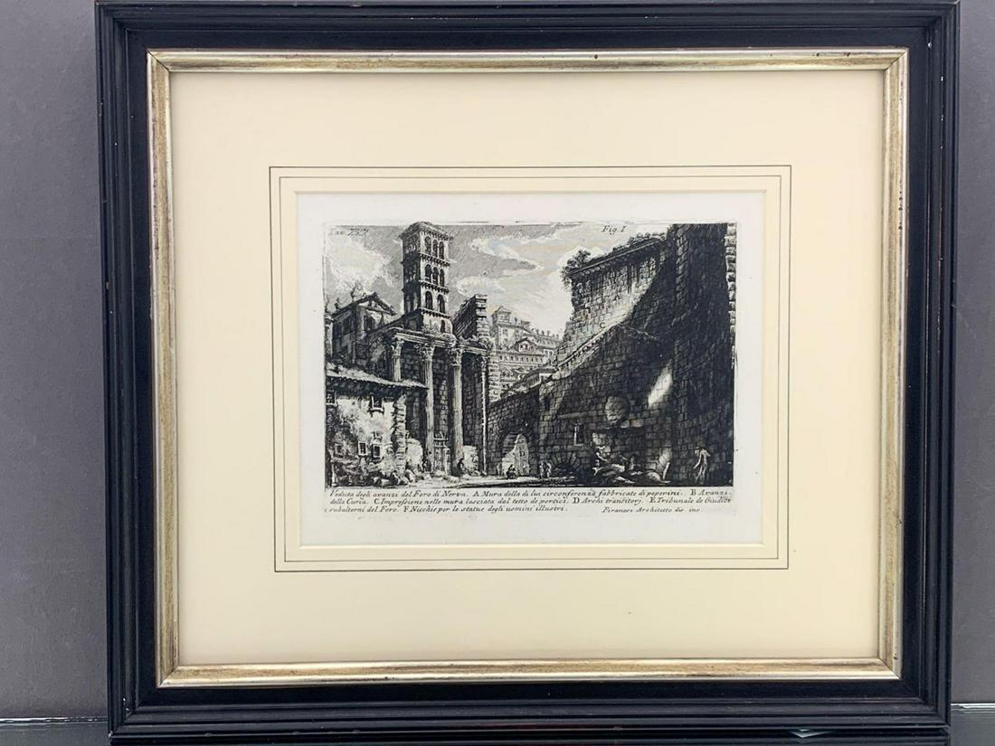 18th Century Piranesi Etching, View of the Forum (1 of 5)