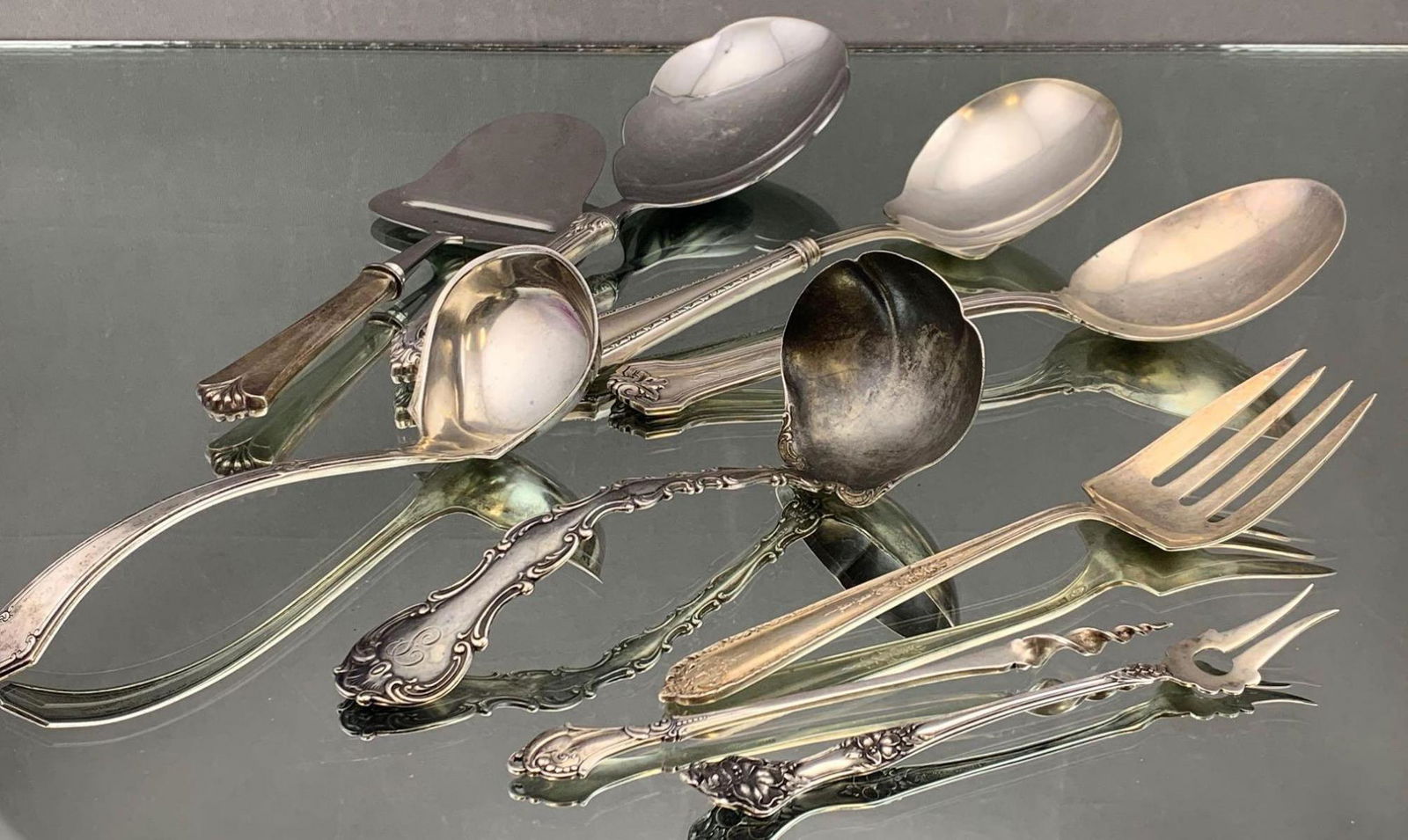 Nine Sterling Silver Serving Pieces (1 of 9)