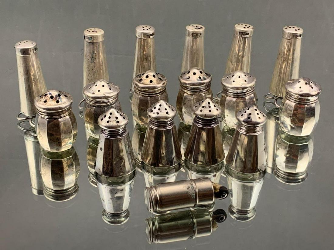 17 Piece Sterling Silver Salt And Pepper Shakers (1 of 15)