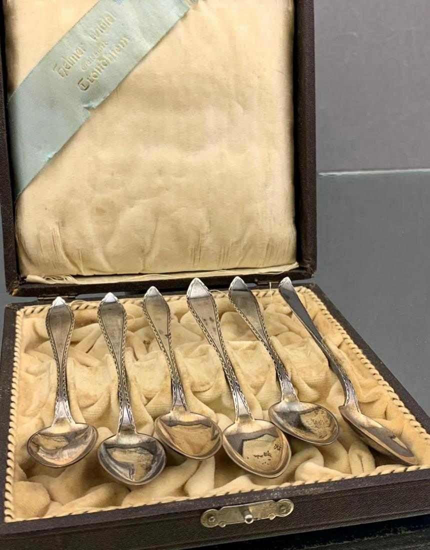 Set Of Six Sterling Silver Spoons In Original Box (1 of 4)