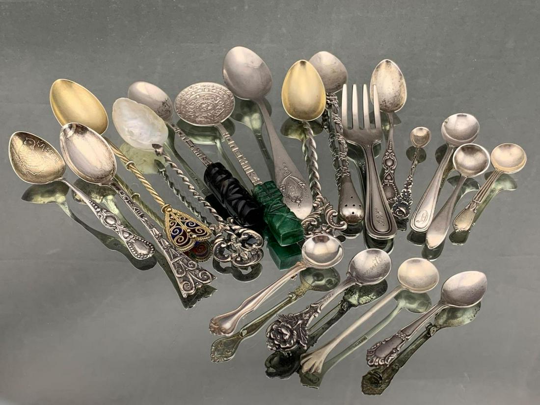 19 Sterling Silver Small Spoons, Spoon Pins (1 of 14)