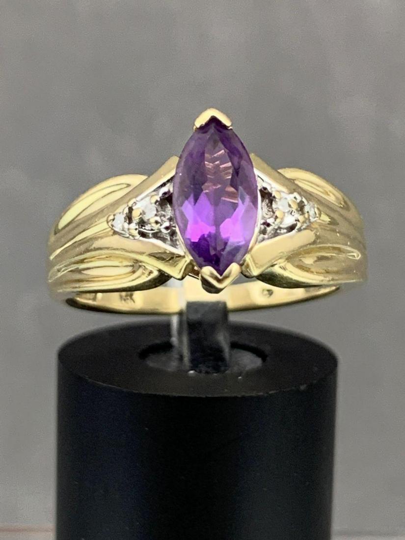 14k Gold Diamond And Amethyst Ring (1 of 8)