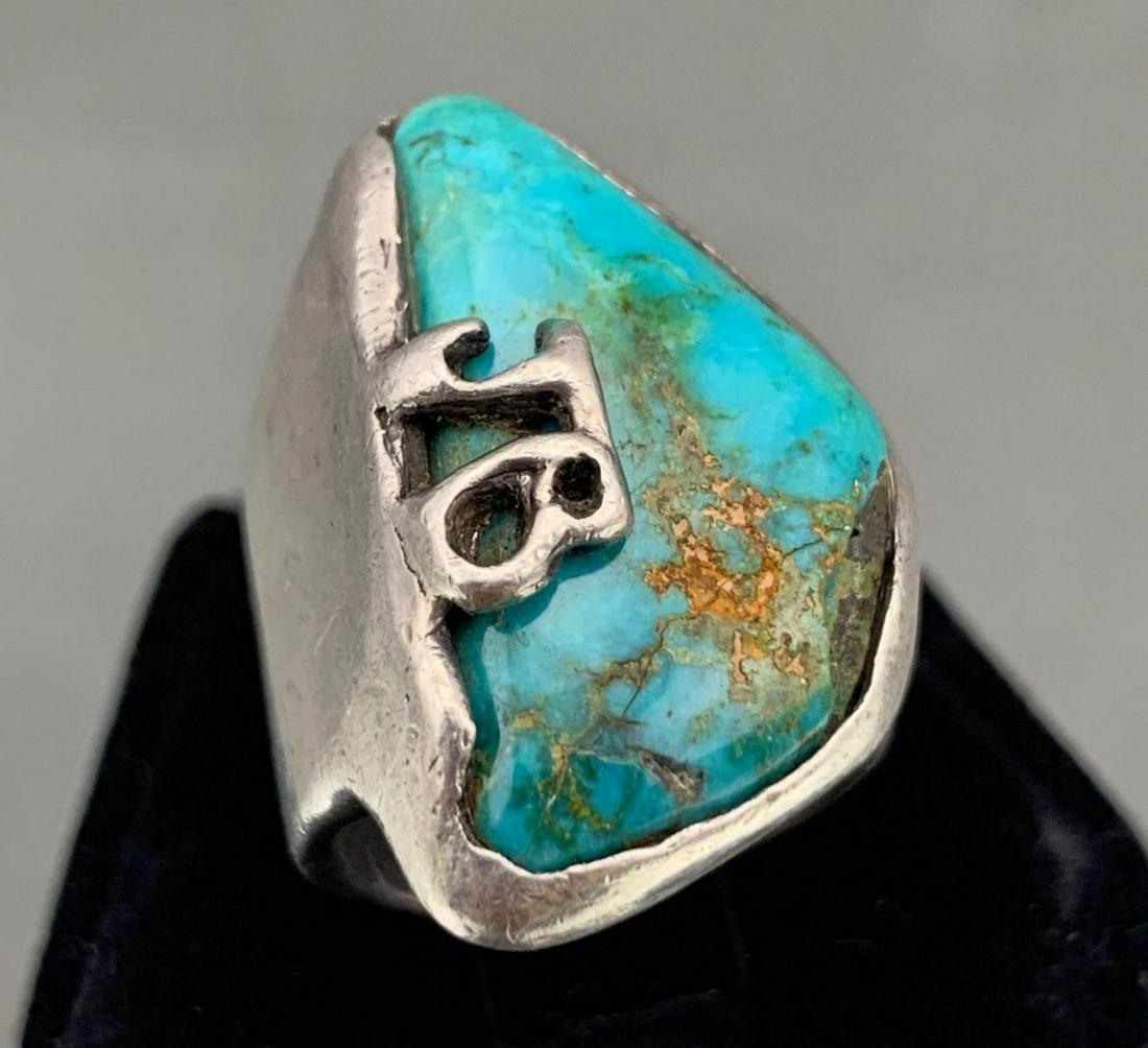 Navajo Sterling Silver And Turquoise Ring (1 of 7)