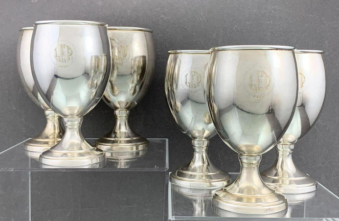 Lot of 6 Sterling Silver Goblets, 590g (1 of 13)