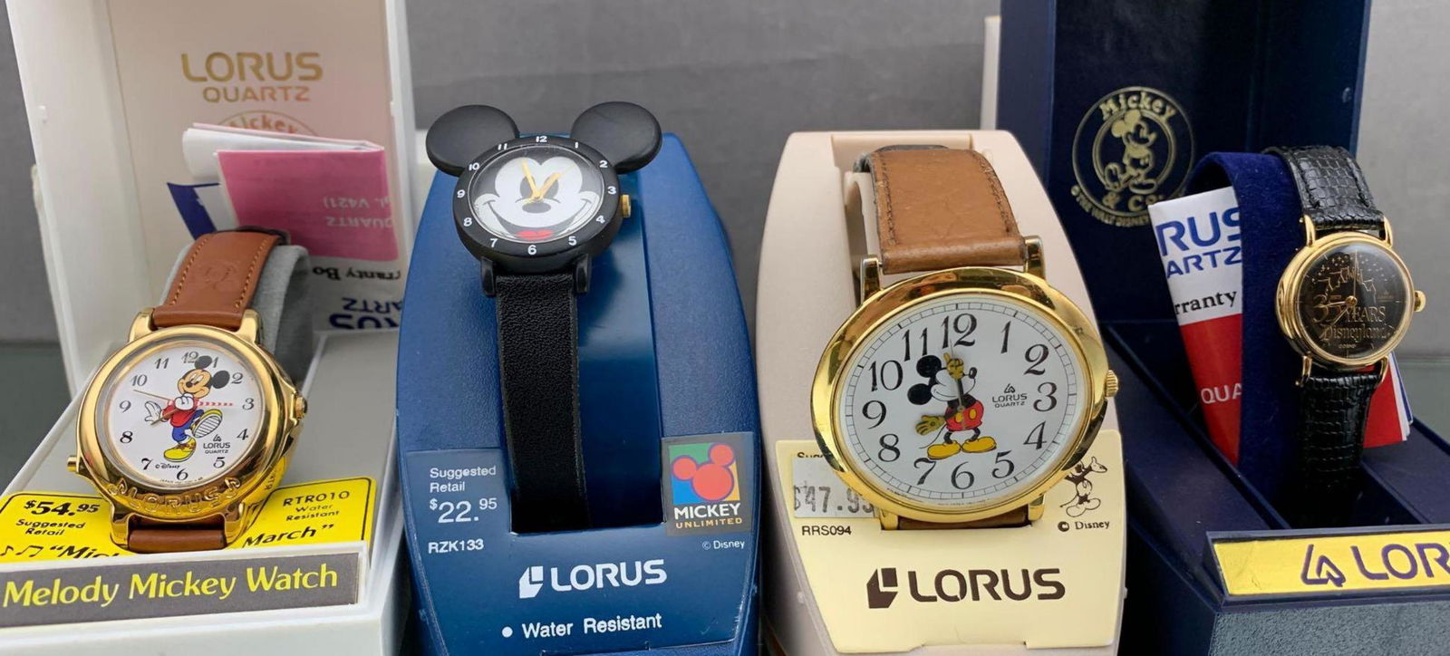 4 Lorus Quartz Disney Watches, including 1 (1 of 12)