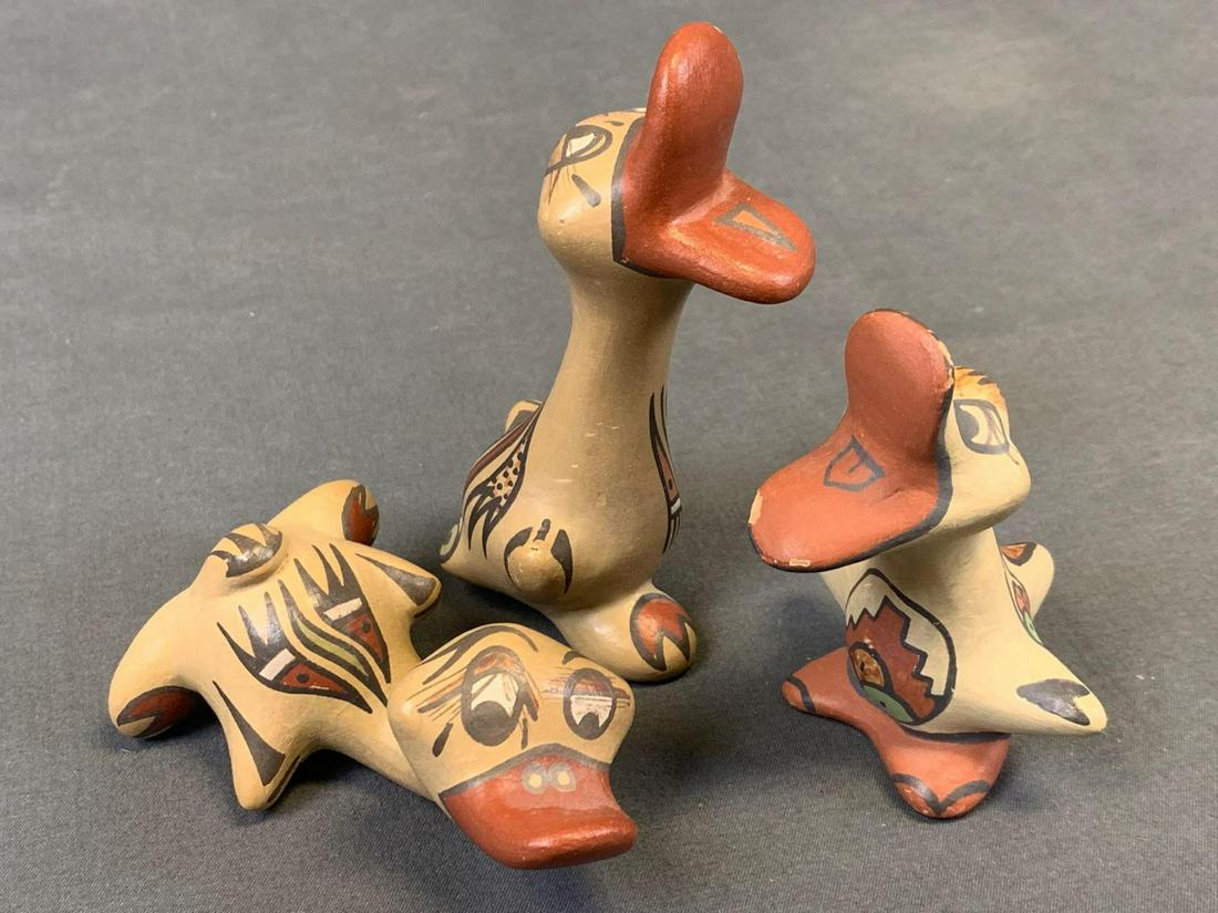 Three Santa Clara Pueblo Ducks, Margaret And Luther, (1 of 9)