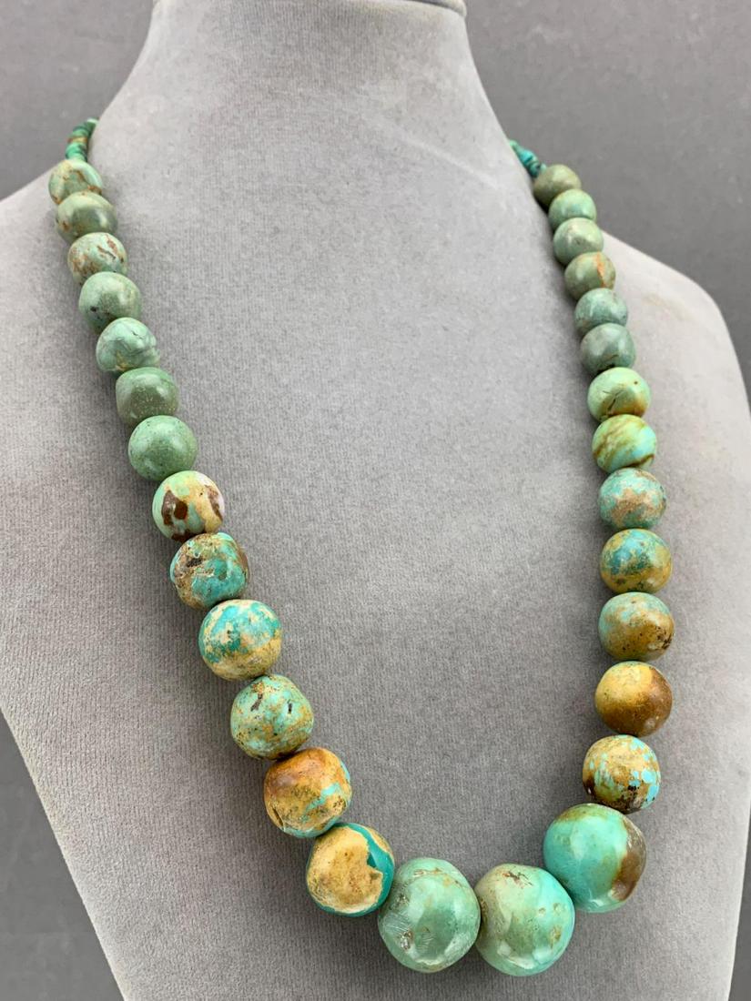 Natural Turquoise Nugget Necklace, hand-cut and tumbled (1 of 7)