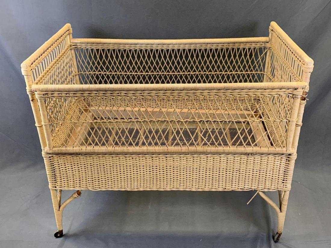 Vintage wicker best sale crib