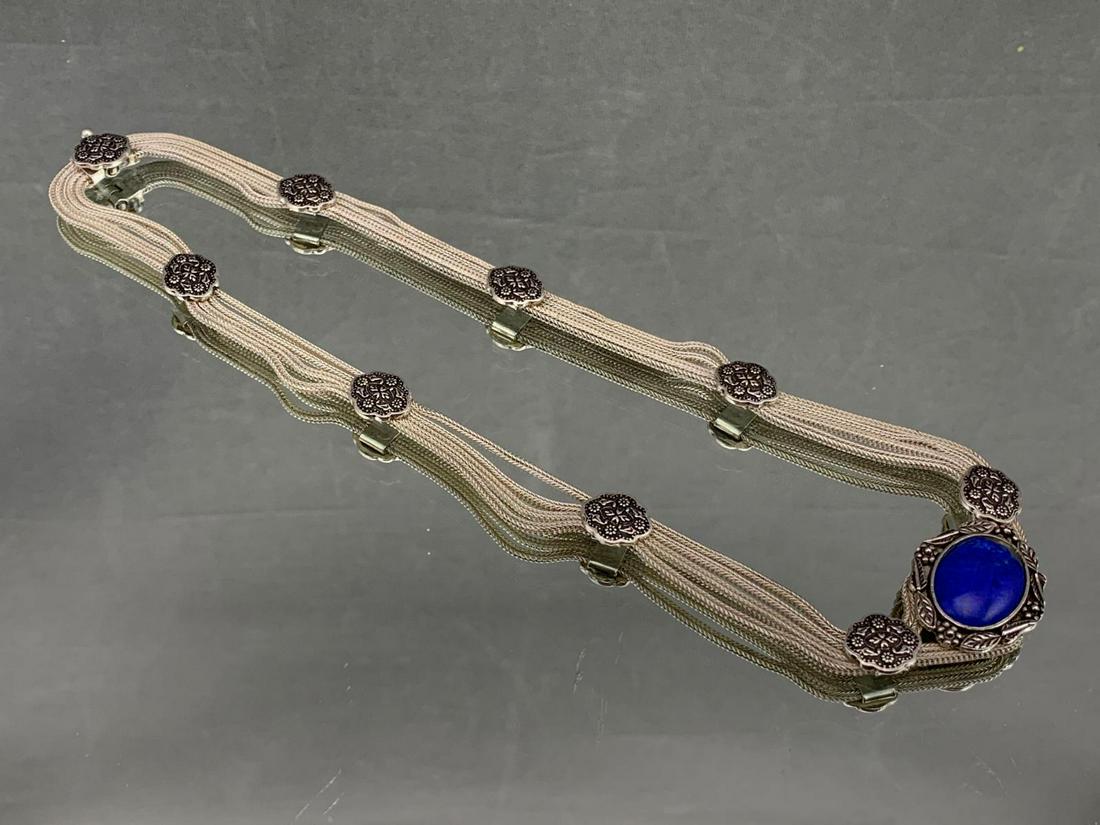 Sterling Silver Wheat Chain Necklace Set with Nice Oval (1 of 11)