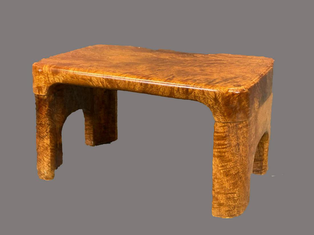 Hawaiian Curly Mango Wood Hand Made Stool (1 of 6)