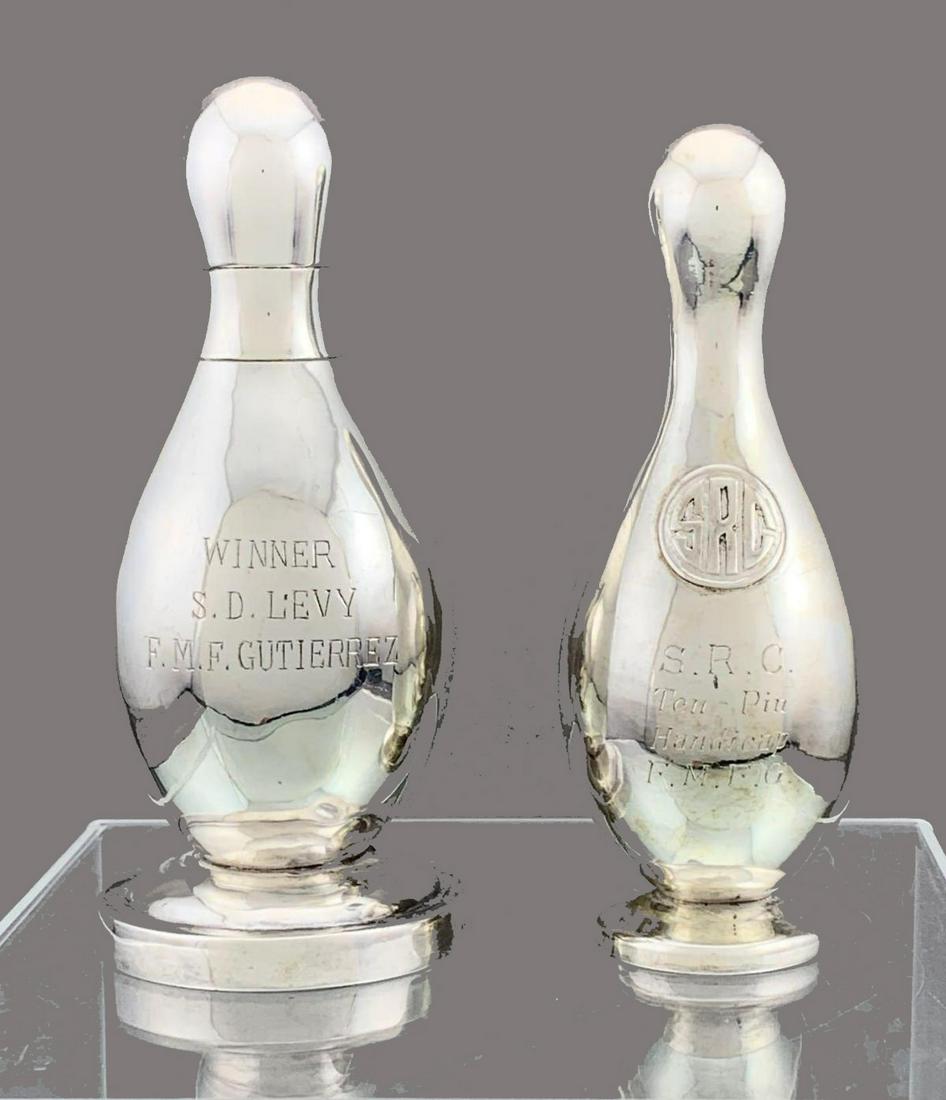 Chinese for Export Silver Bowling Pin Trophies (1 of 7)